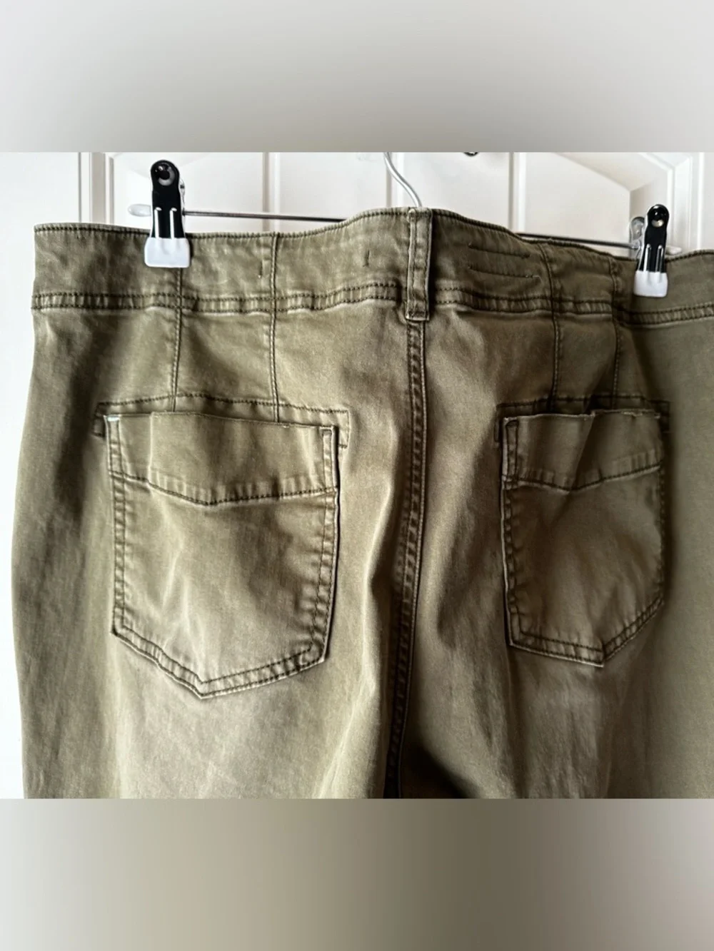 Anthropologie Pilcro Demilune Boot Olive Utility Pants - Picture 9 of 15
